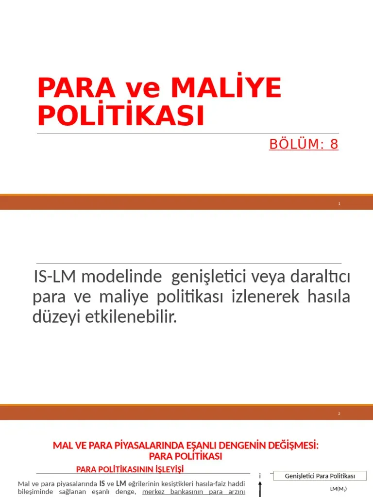 Maliye politikası ve para politikası: Halkın işletmelere etkisi